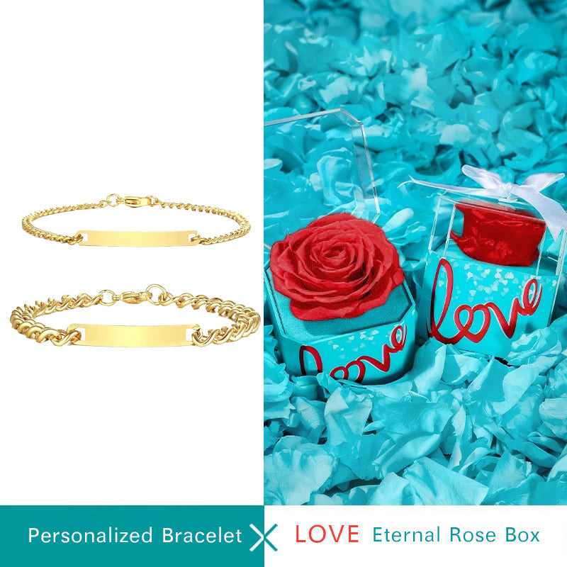 Christmas Engraved Bracelets For Couples