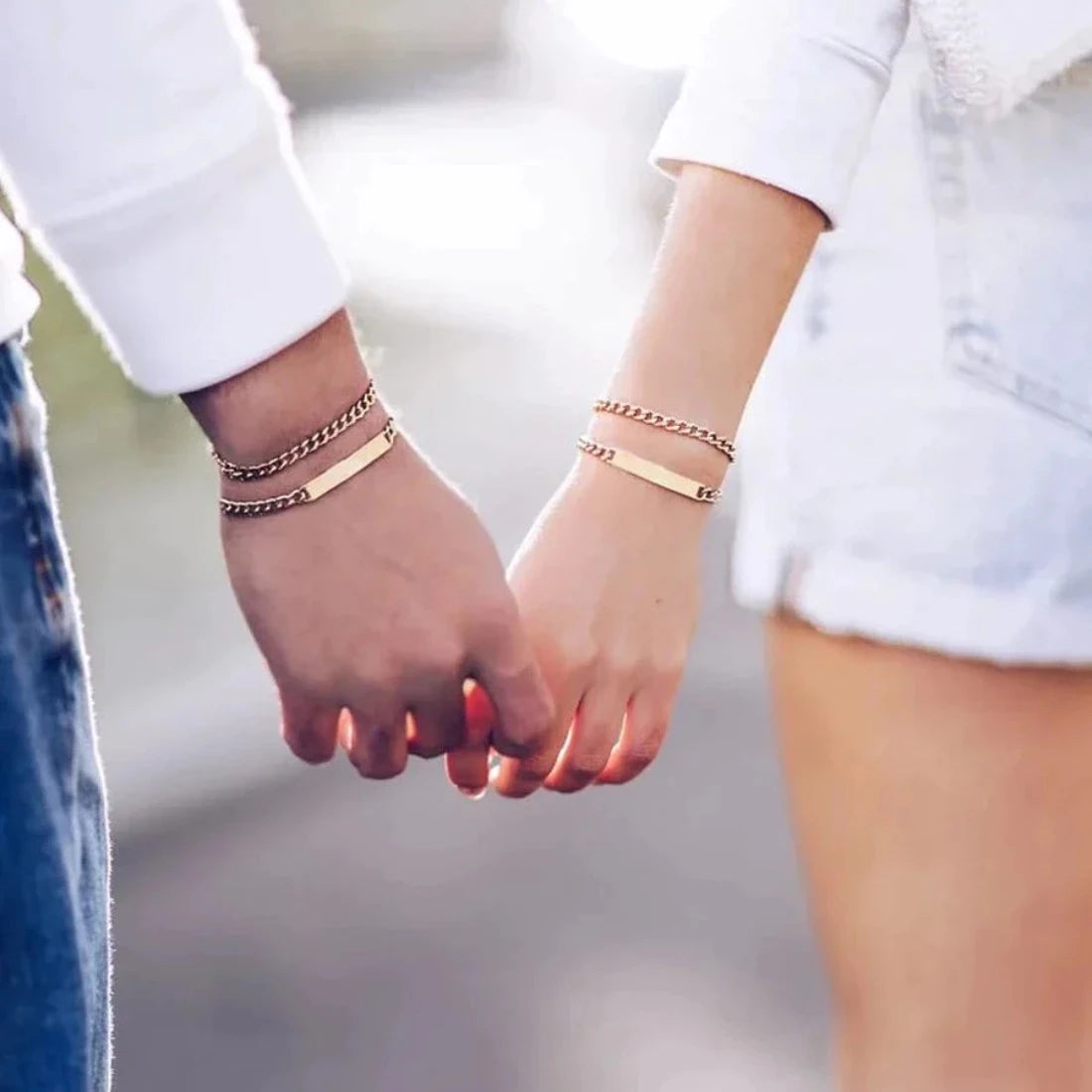 Christmas Engraved Bracelets For Couples