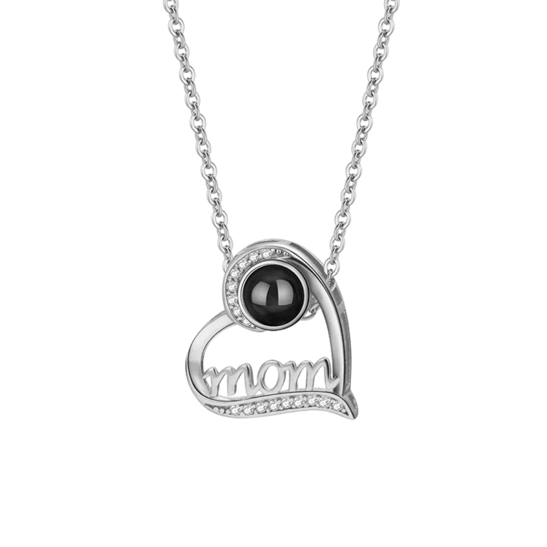 Custom Heart Photo Necklace for Moms