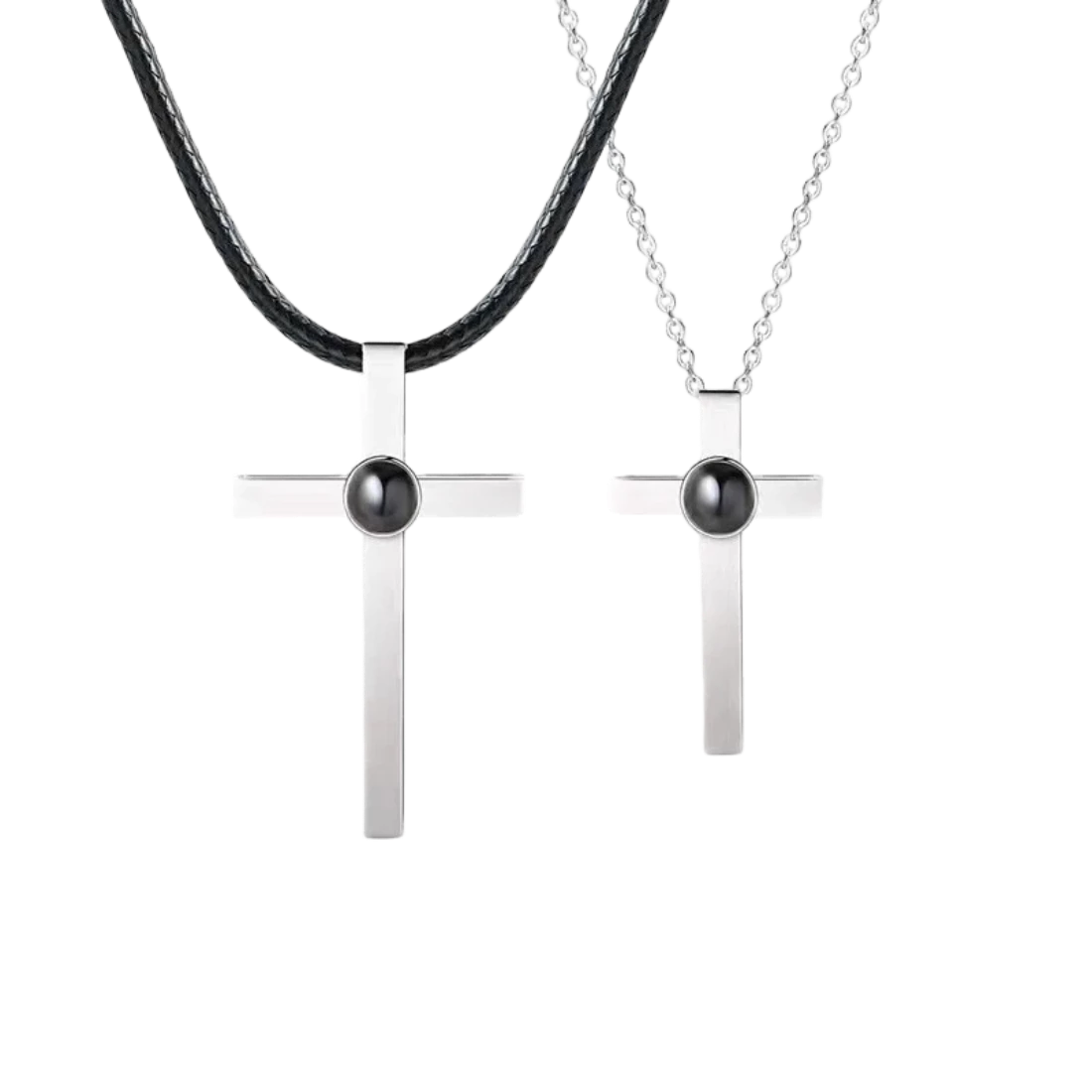 Custom Photo Projection Cross Necklace