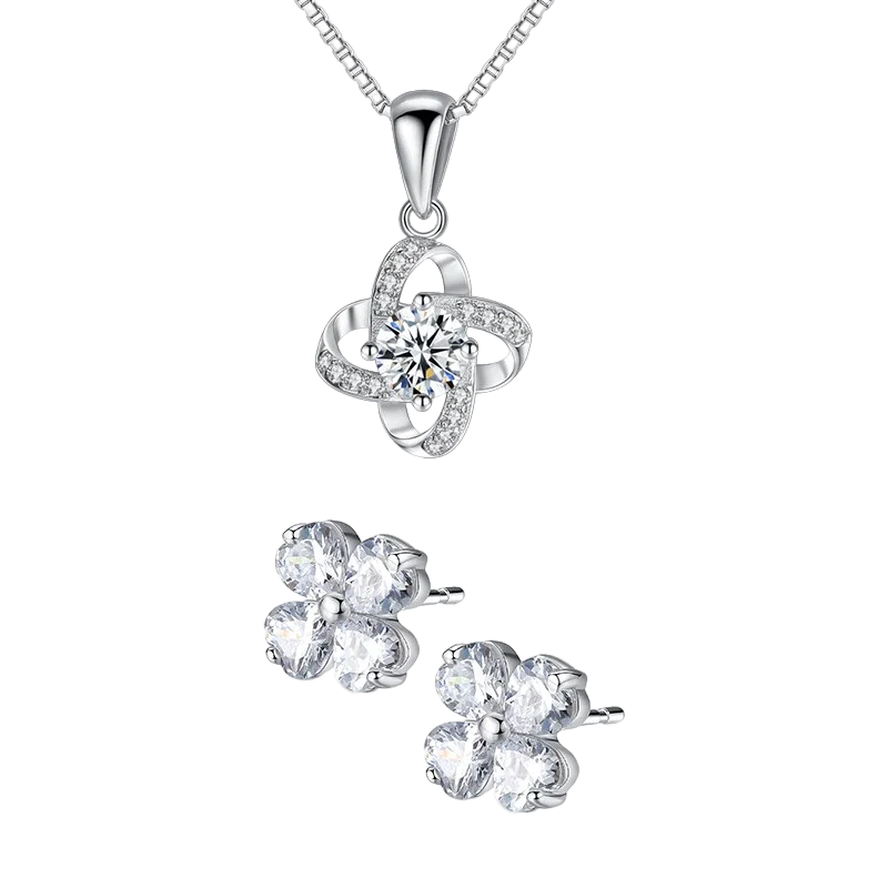 Lucky Clover Clip-on Earrings Sterling Silver