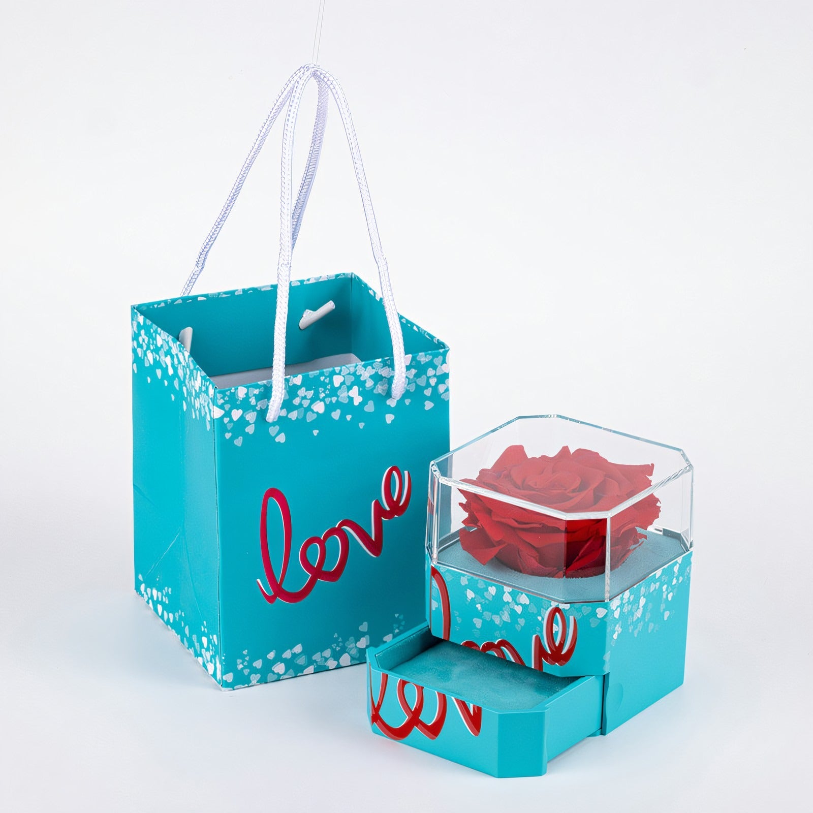 LOVE Eternal Rose Jewelry Box & Authentic Rose