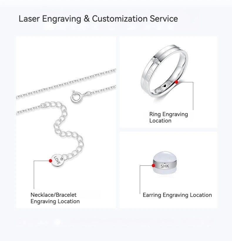 Floating Diamond Solitaire Style Necklace Sterling Silver