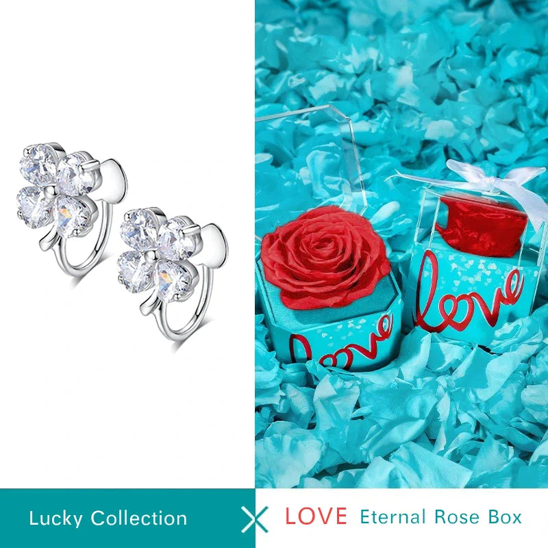 Lucky Clover Clip-on Earrings Sterling Silver