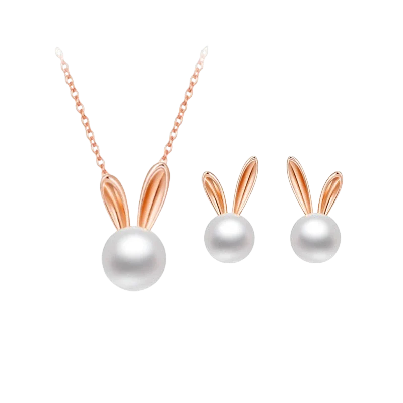 Easter Pearl Bunny Necklace