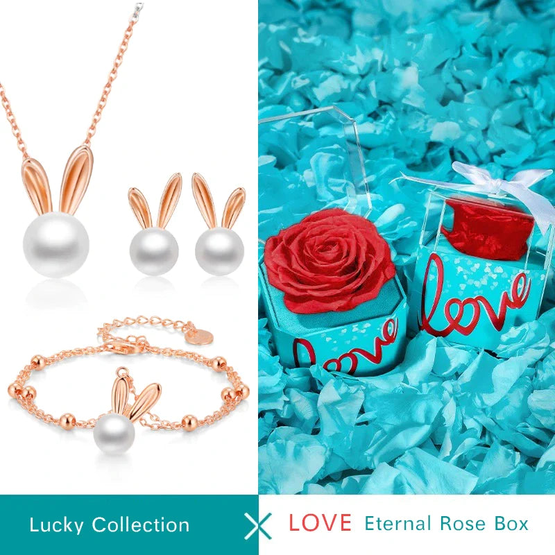 Easter Pearl Bunny Necklace