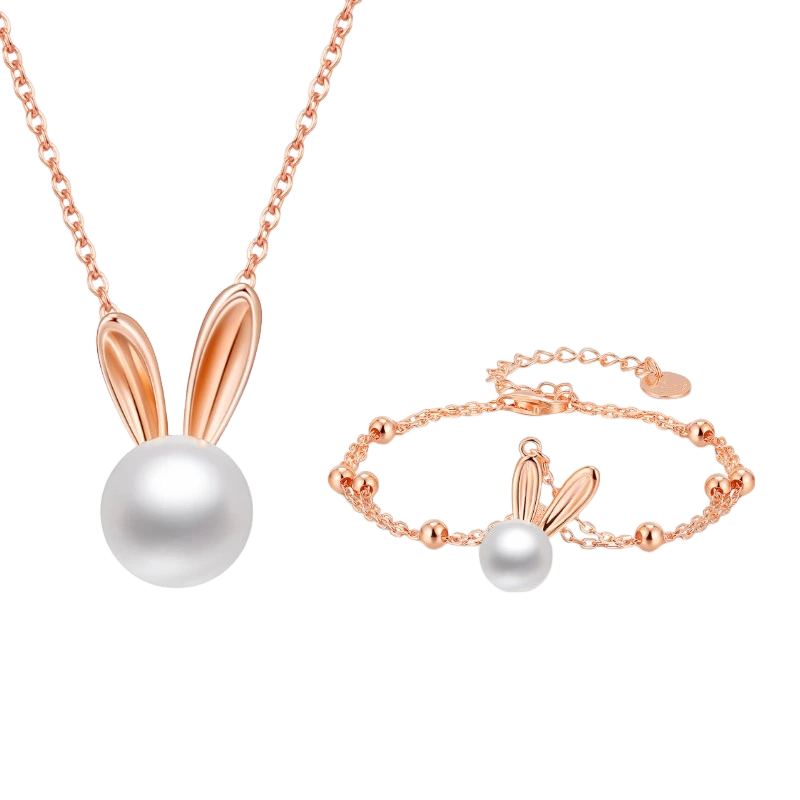 Easter Pearl Bunny Necklace