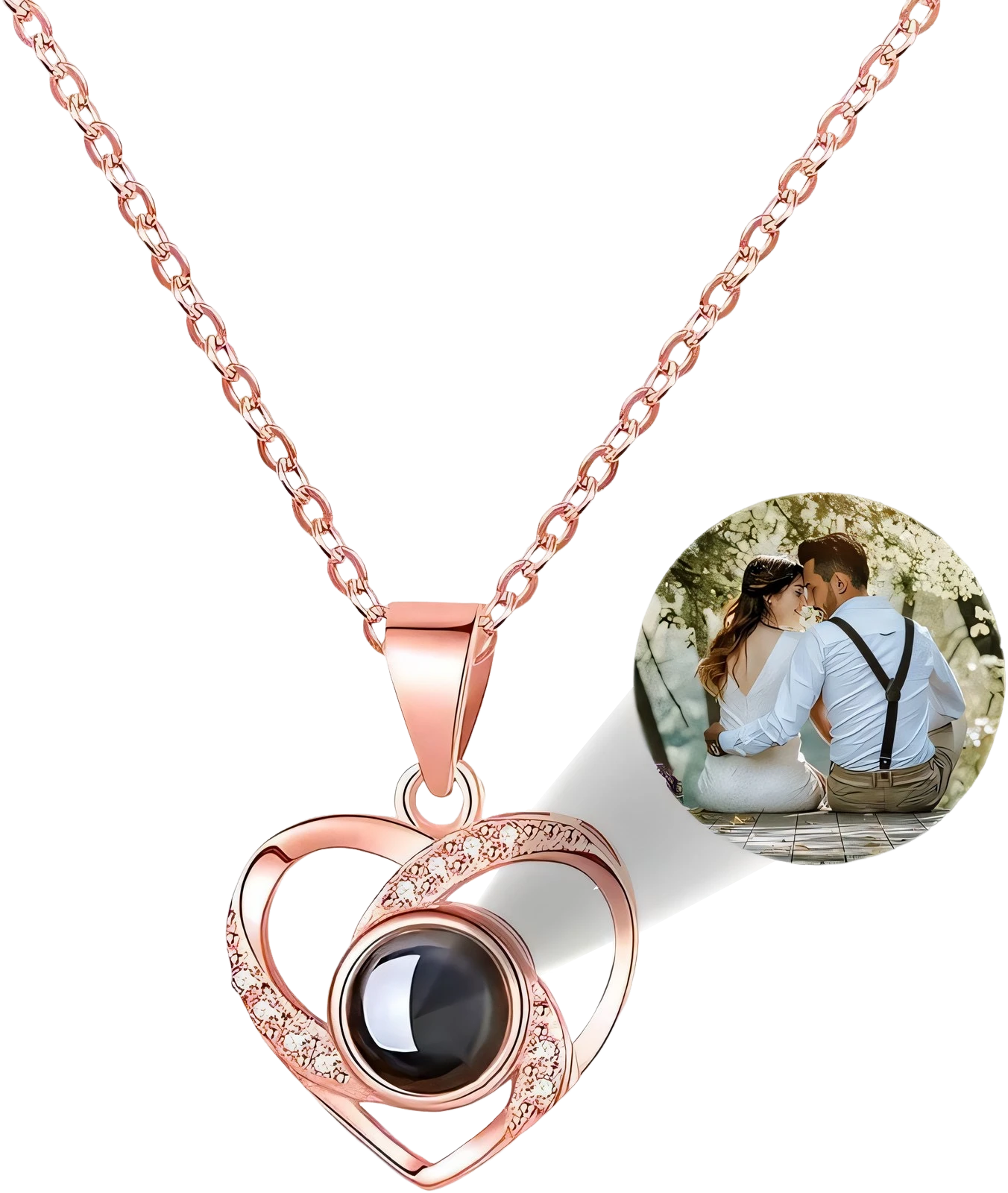 Personalized 925 Silver Heart Necklace