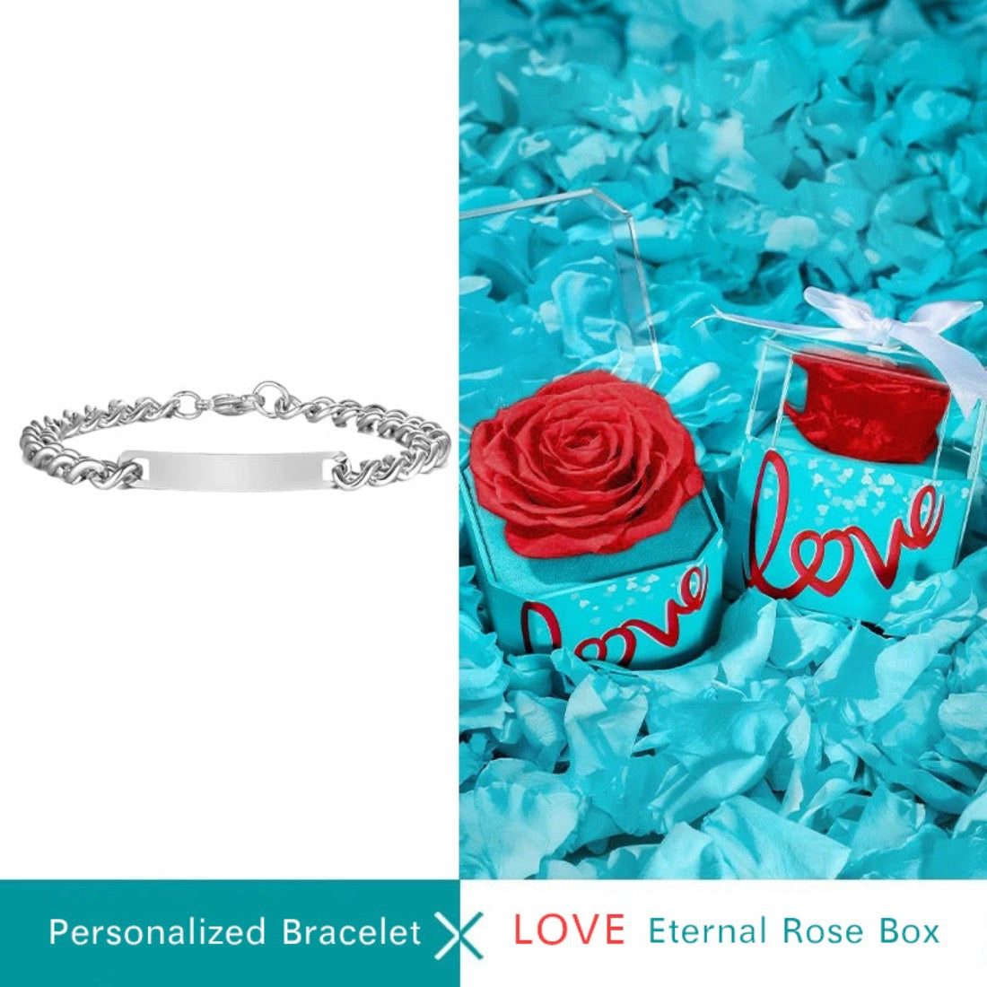 Personalized Men Engraved Titanium Bracelet