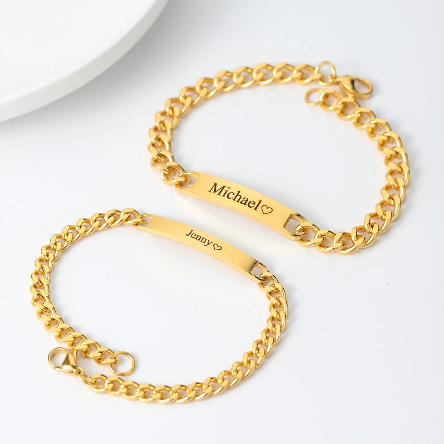 Personalized Men Engraved Titanium Bracelet