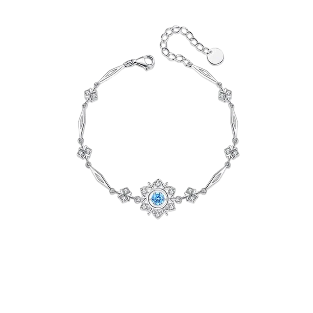 Christmas Snowflake Bracelet Sterling Silver