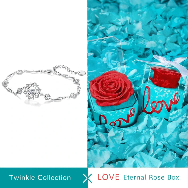 Christmas Snowflake Bracelet Sterling Silver