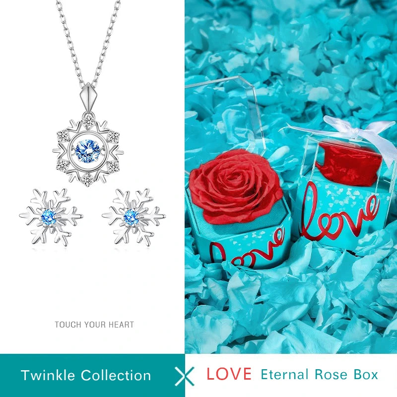 Floating Diamond Solitaire Style Necklace Sterling Silver