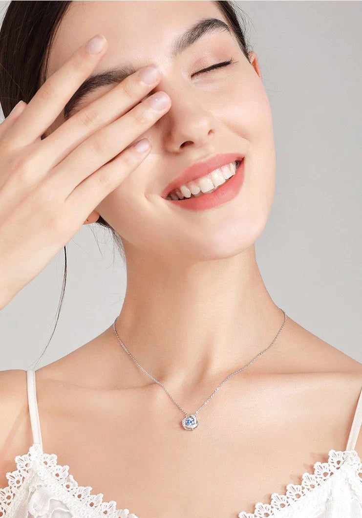 Christmas Floating Diamond Solitaire Necklace