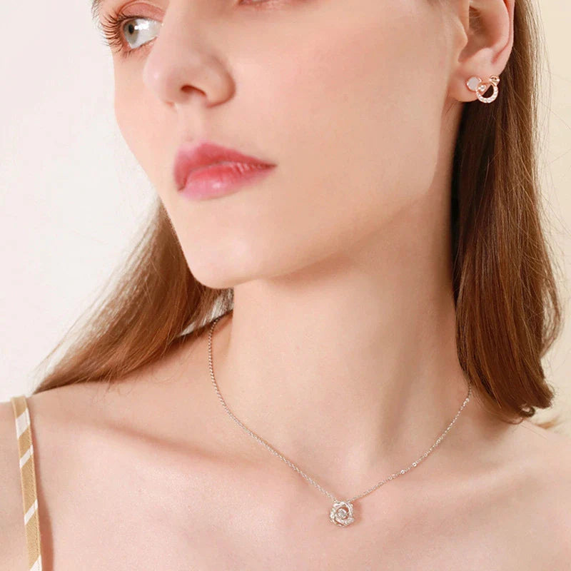 Christmas Floating Diamond Solitaire Necklace