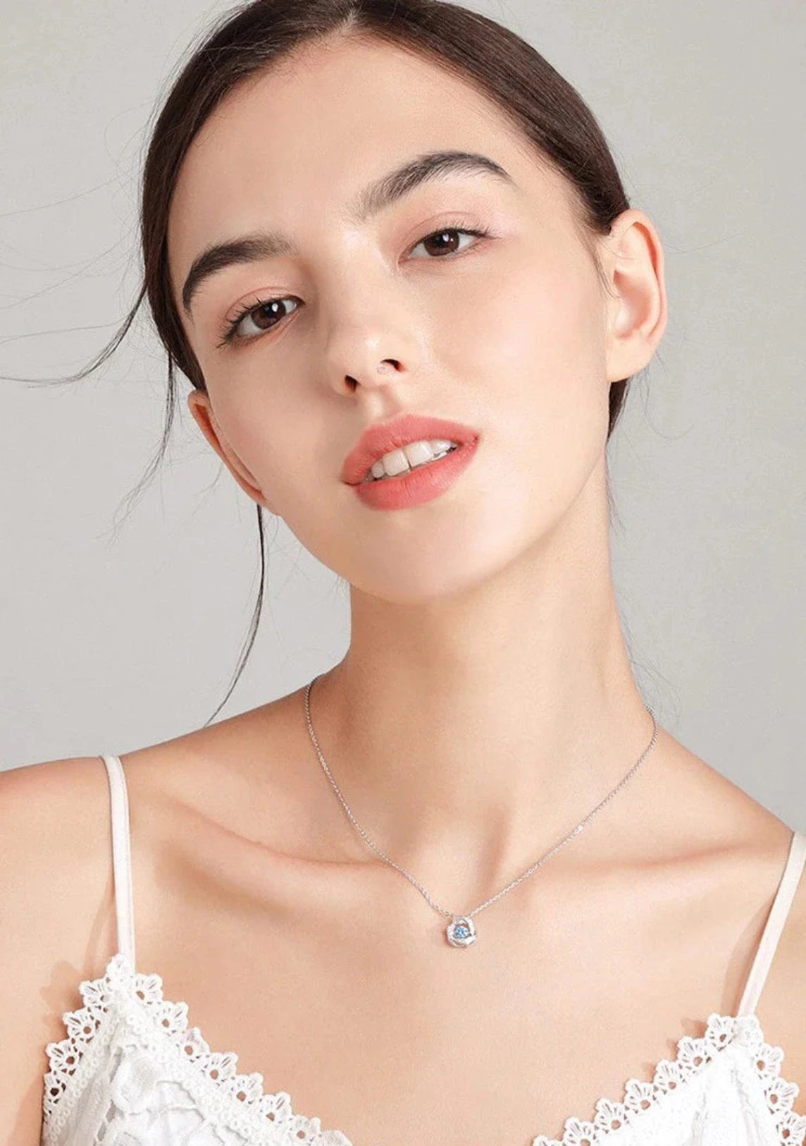 Christmas Floating Diamond Solitaire Necklace