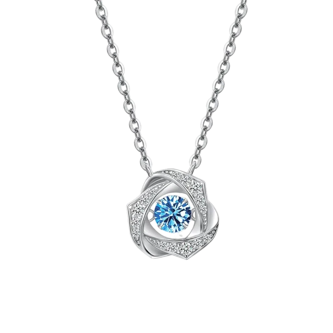 Christmas Floating Diamond Solitaire Necklace
