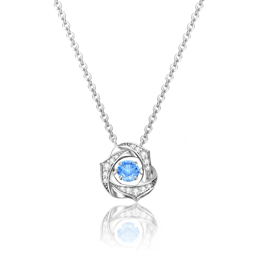 Christmas Floating Diamond Solitaire Necklace