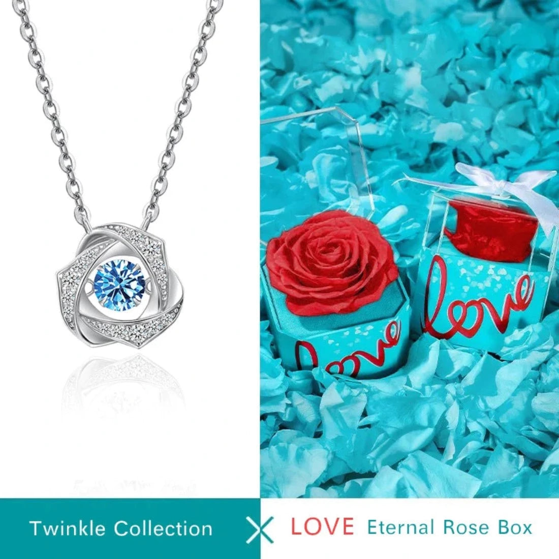 Christmas Floating Diamond Solitaire Necklace