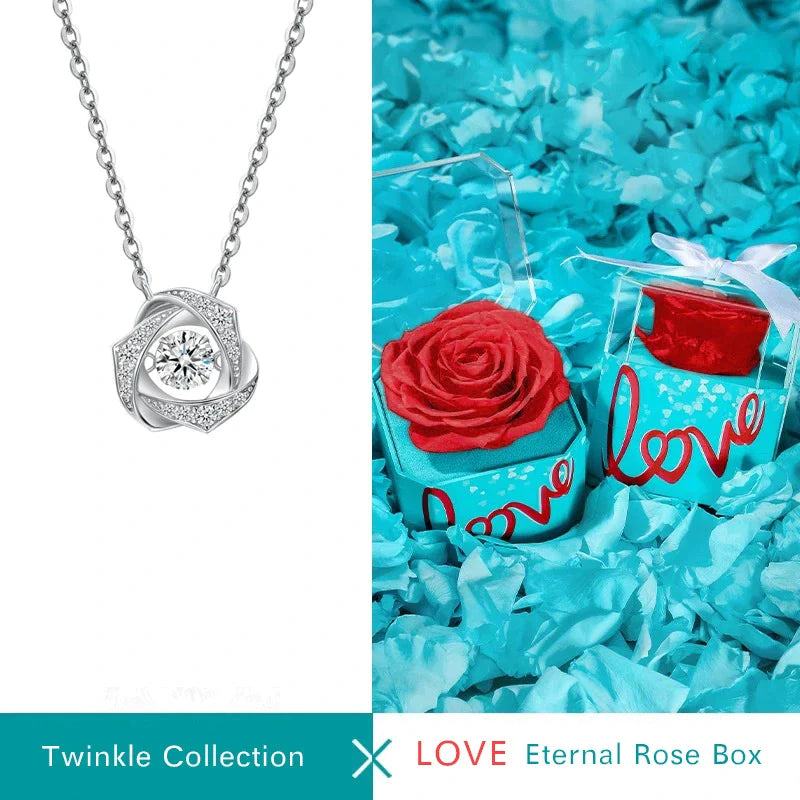 Christmas Floating Diamond Solitaire Necklace