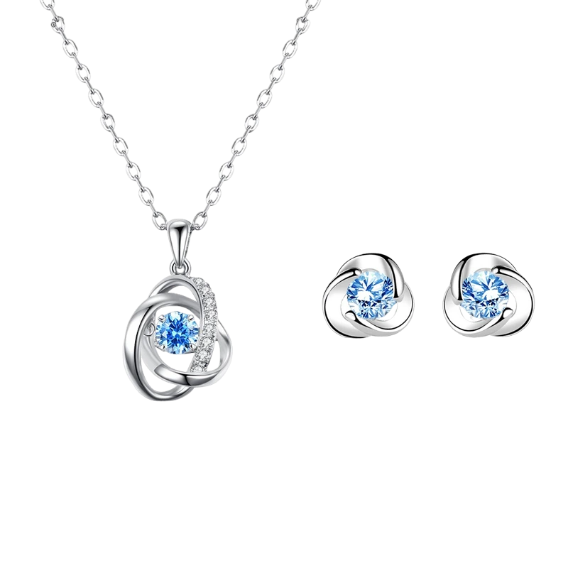 Heart Of The Ocean Necklace Floating Sapphire Sterling Silver