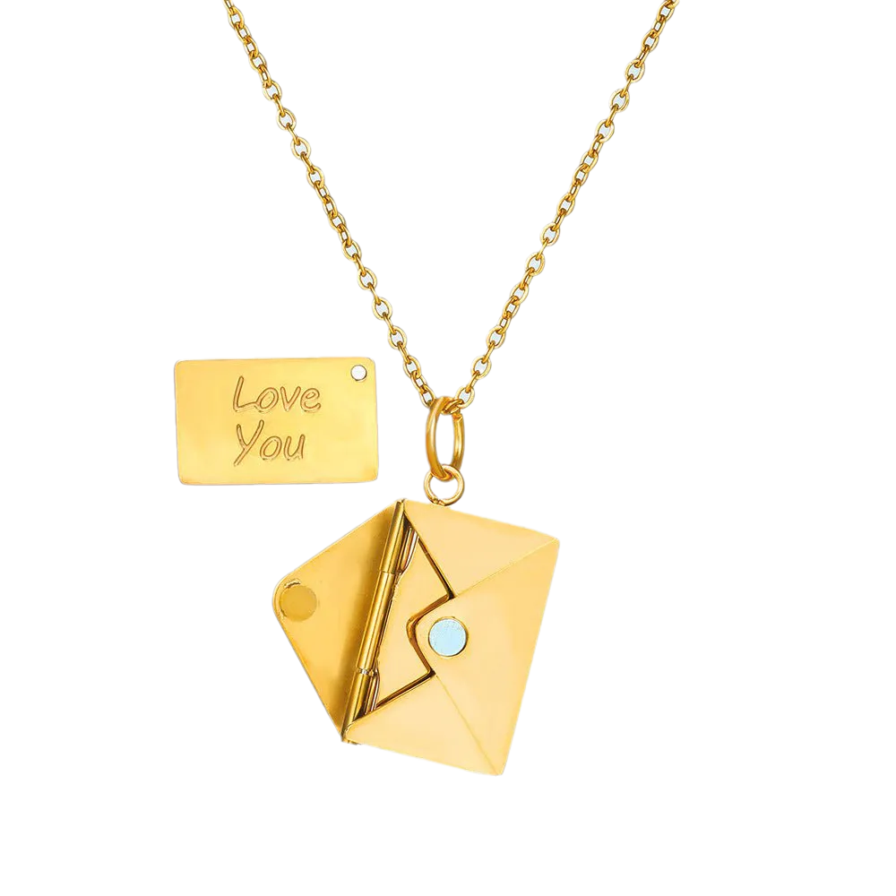 Christmas Love Letter Necklace Envelope