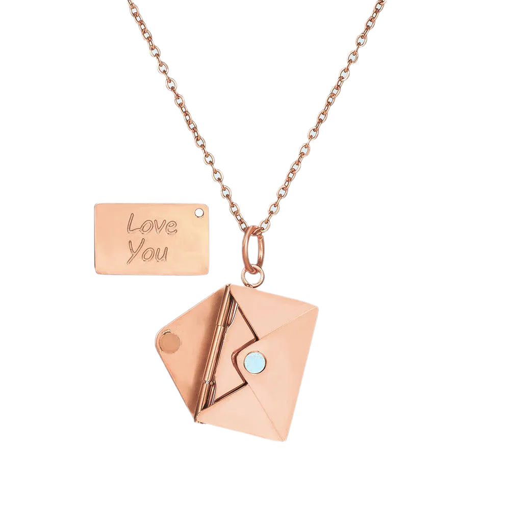Christmas Love Letter Necklace Envelope