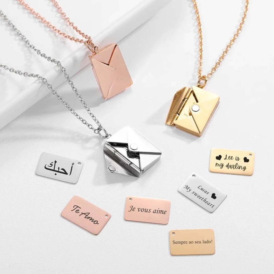 Christmas Love Letter Necklace Envelope