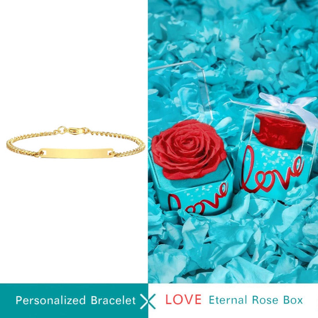 Personalized Women Engraved Titanium Bracelet