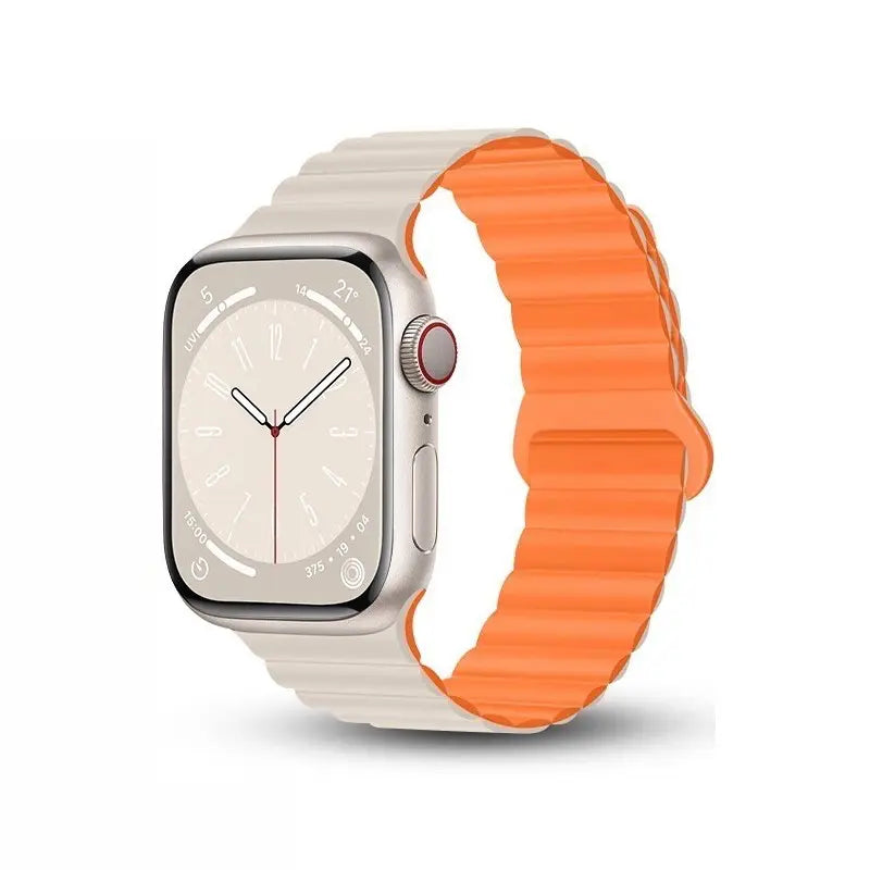 TWLE適用apple watch錶帶 S8/ultra磁吸硅膠蘋果錶帶