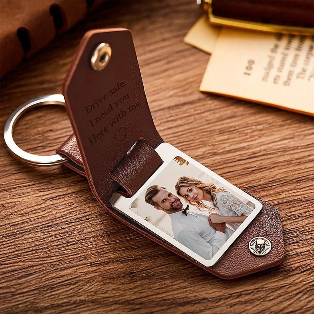 Custom Engraved Keychain With Photo