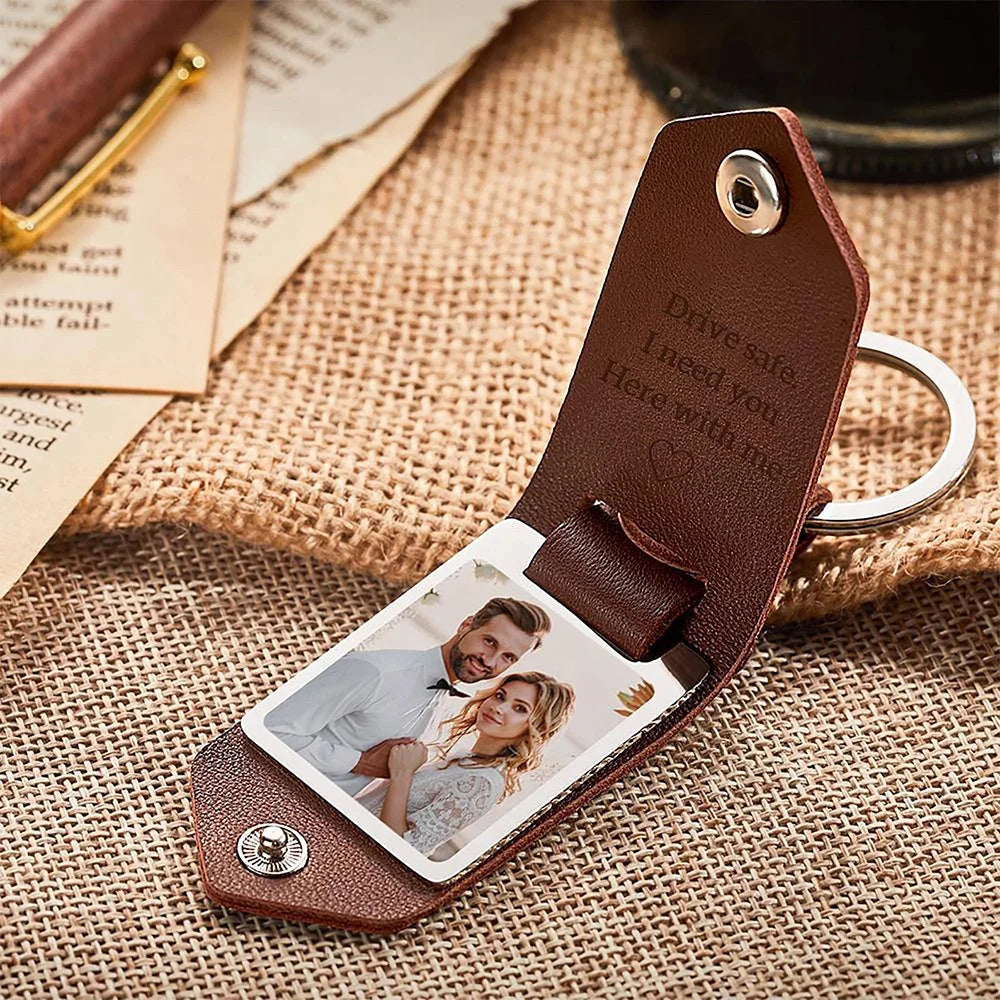Custom Engraved Keychain With Photo