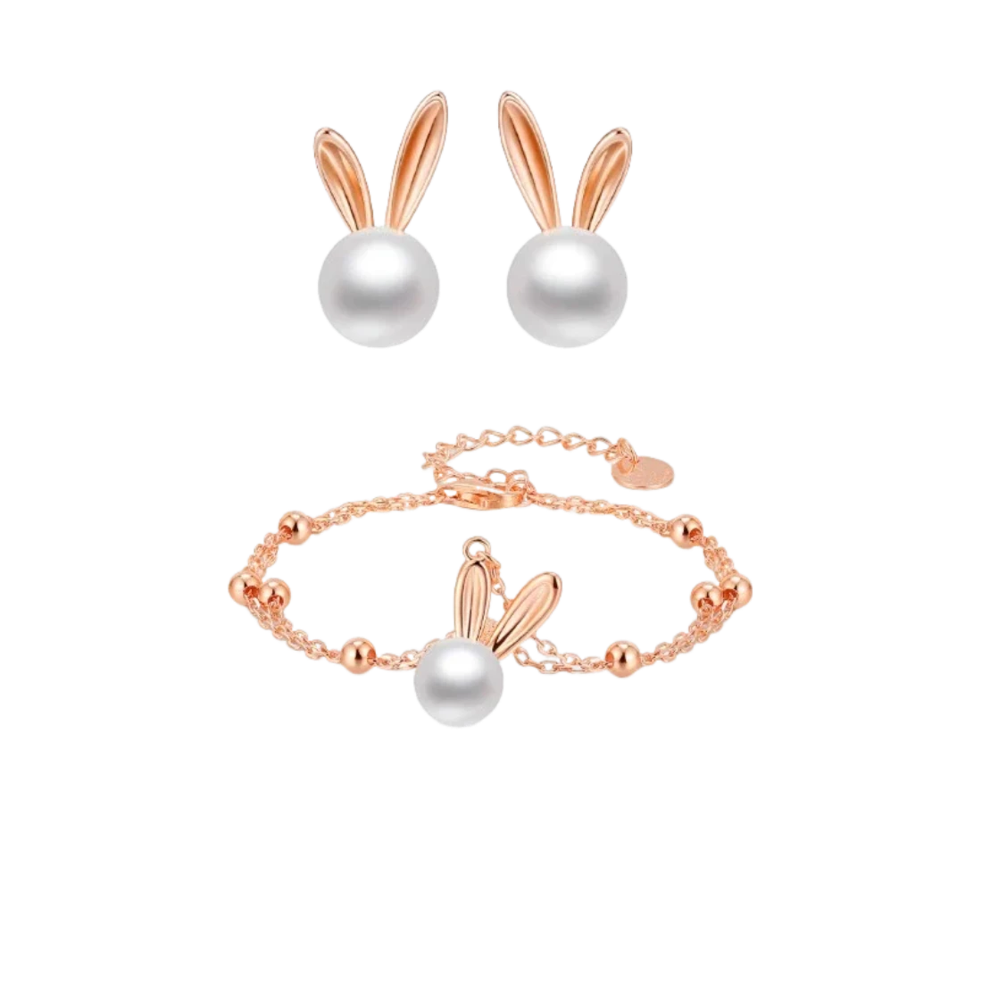 Easter Pearl Bunny Necklace