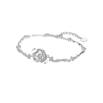 Christmas Dancing Stone Bracelet Sterling Silver