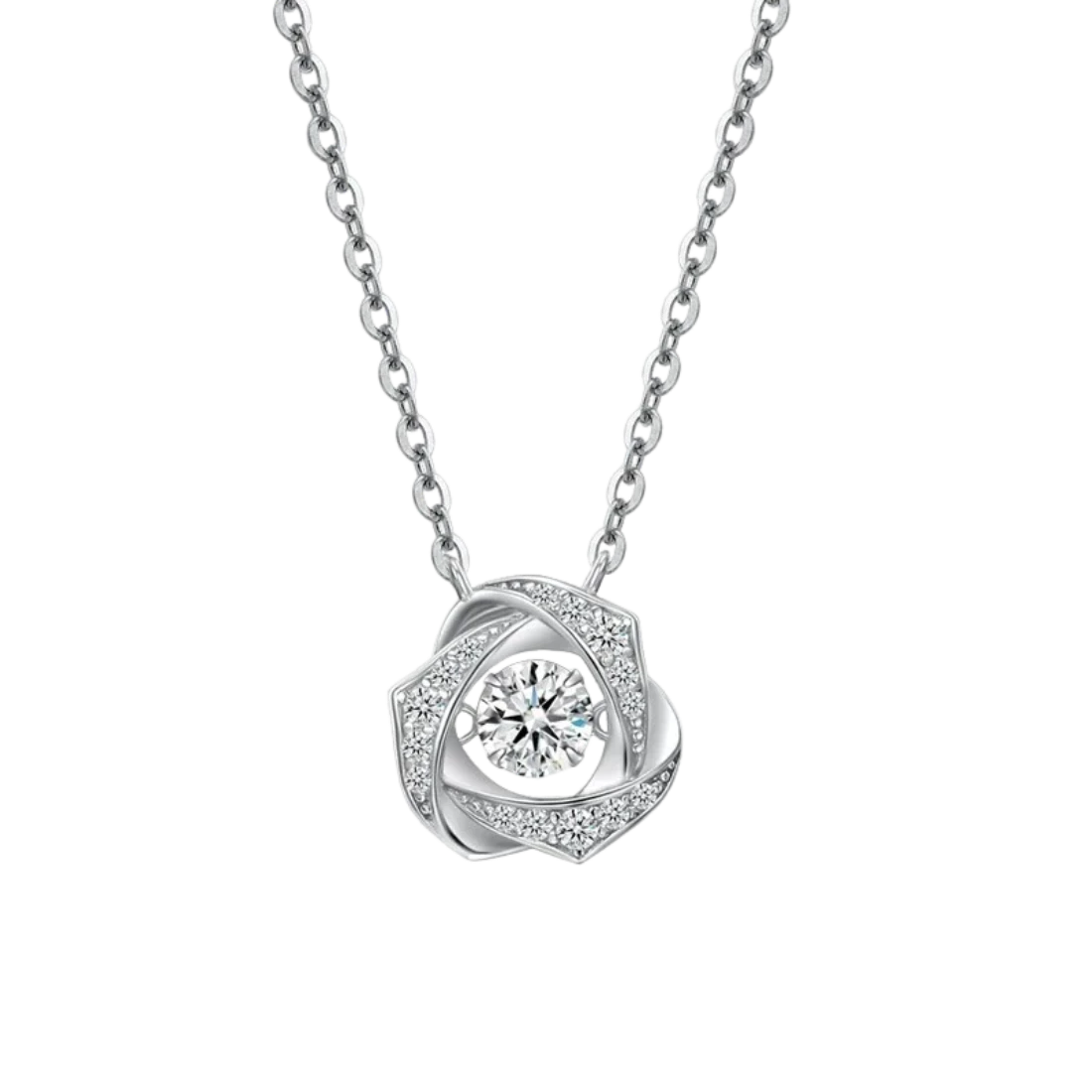 Christmas Floating Diamond Solitaire Necklace