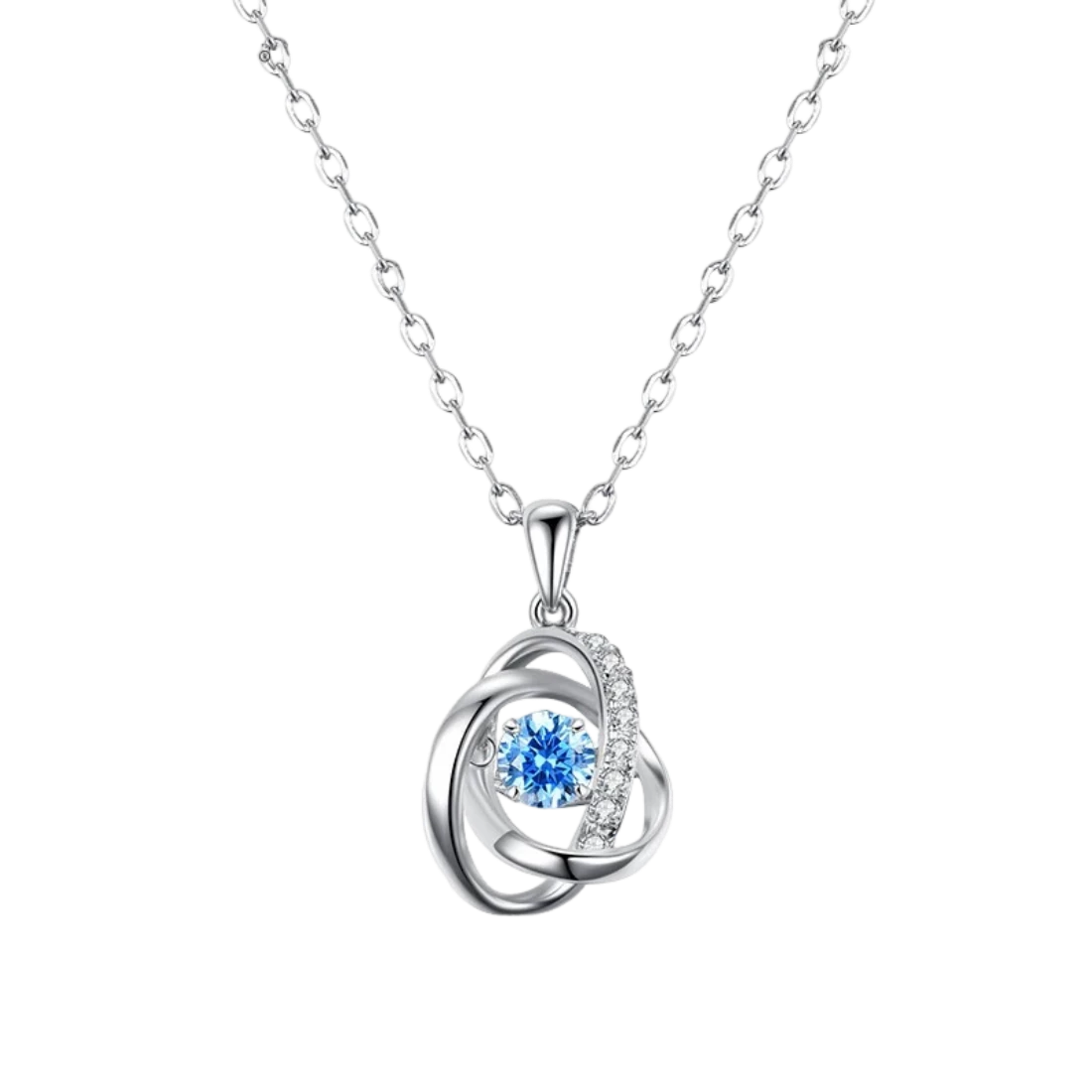 Heart Of The Ocean Necklace Floating Sapphire Style Sterling Silver